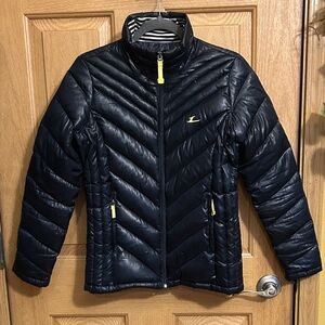Women's Black Puffer Jacket Lecaf Sports -90- Size Small.